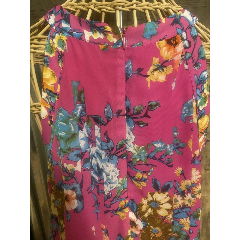 BETSEY Johnson Women's Small Dress Sleeveless Pink Floral Flare Fairy Travel - Picture 7 of 16